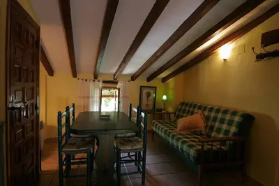 Zona de estar de Comfortable Apartment in Robledillo de Gata with Balcony and View