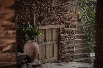 Plano de Cozy apartment in Robledillo de Gata, 45 m² with garden view