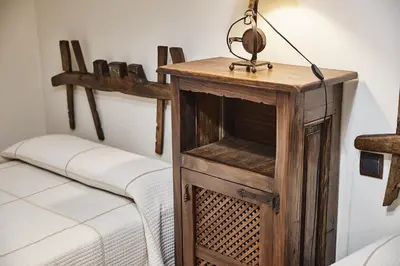 Cama o camas de una habitación en Casa Rural El Cantueso