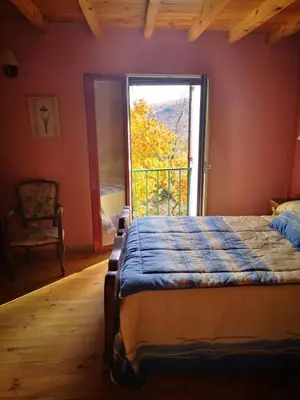 Cama o camas de una habitación en Los Castaños