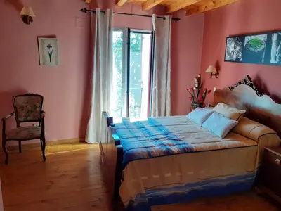 Cama o camas de una habitación en Los Castaños