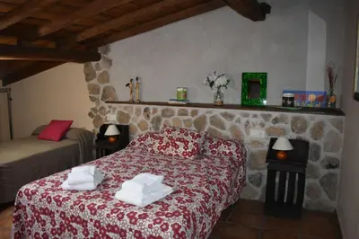 Cama o camas de una habitación en An'Ca' La Pura