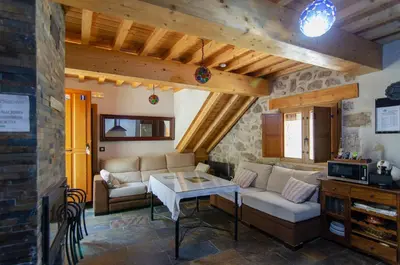 Zona de estar de Apartamentos A Fala en Trevejo y San Martin de Trevejo, Sierra de Gata