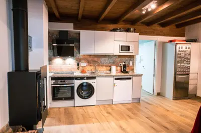 Una cocina o zona de cocina en Apartamentos A Fala en Trevejo y San Martin de Trevejo, Sierra de Gata
