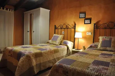 Cama o camas de una habitación en Casa rural La Piedrapipa
