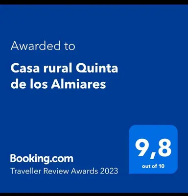 Certificado, premio, señal o documento que está expuesto en Casa rural Quinta de los Almiares