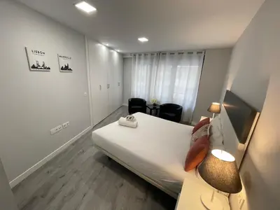 Cama o camas de una habitación en DAU Centro Free Parking