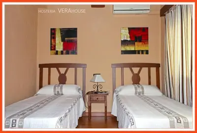 Cama o camas de una habitación en Hosteria Verahouse