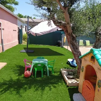 Jardín al aire libre en Apartamentos Turísticos Domus Aquae