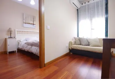 Cama o camas de una habitación en Apartamentos Rurales La Vera