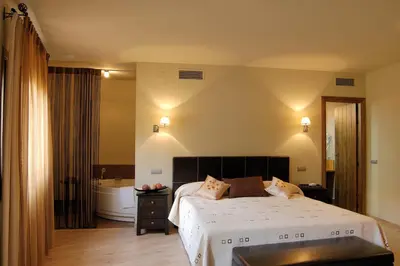 Cama o camas de una habitación en Casa Rural La Botica