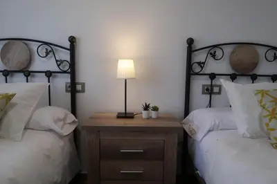 Cama o camas de una habitación en MIRADOR DE LAS VILLUERCAS