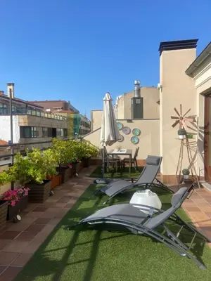 Jardín al aire libre en Ático Pta Zamora
