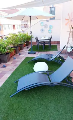 Jardín al aire libre en Ático Pta Zamora