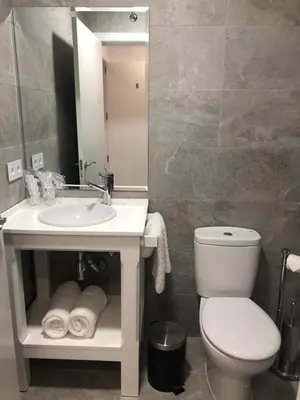 Un baño de hostal la taurina