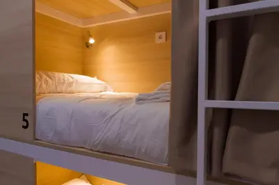 Cama o camas de una habitación en Hostel Casa Vargas Figueroa