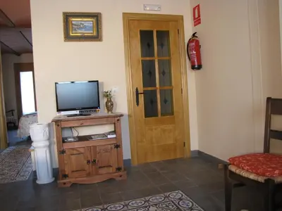 Una televisión o centro de entretenimiento en Apartamento Tia Antonia