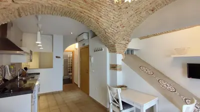Una cocina o zona de cocina en Apartamentos Turísticos ENCANTO