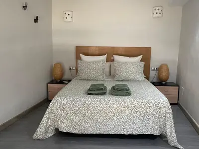 Cama o camas de una habitación en Apartamento La Machacona TENERIAS