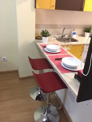 Una cocina o zona de cocina en Apartamentos Turísticos Clavero 2