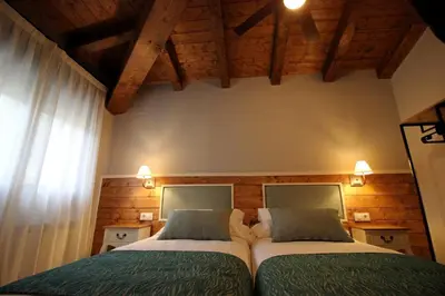 Cama o camas de una habitación en Hotel Rural San Giles