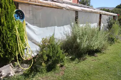 Jardín al aire libre en Las Tejeruelas Casa Rural