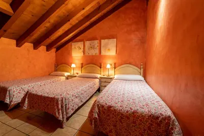 Cama o camas de una habitación en El Mirador del Alberche III