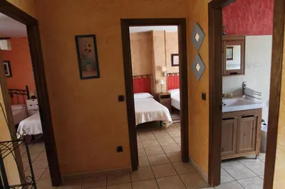 Cama o camas de una habitación en El Mirador del Alberche III