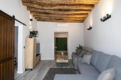 Zona de estar de Elegante Apartamento para 5 en el centro de Cáceres con wifi