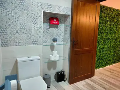 Un baño de Elegante Apartamento para 5 en el centro de Cáceres con wifi