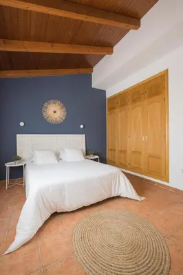 Cama o camas de una habitación en Casa turística Me quedo en el pueblo