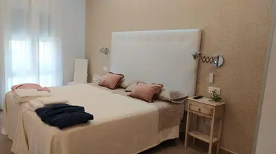 Cama o camas de una habitación en Casa Rural Albahaca