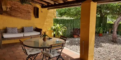 Jardín al aire libre en casa Rural Las Traviesas