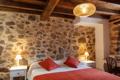 Cama o camas de una habitación en Casas del Castillo, 1