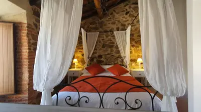Cama o camas de una habitación en Casas del Castillo, 2