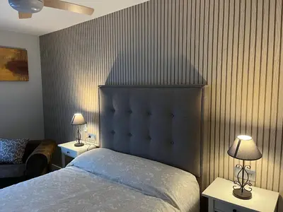 Cama o camas de una habitación en Apartamento Luxury Mestas 2