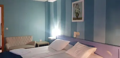 Cama o camas de una habitación en HOTEL LOS ARENALES DE JERTE