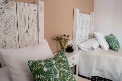 Cama o camas de una habitación en Apartamentos Rurales Helechosa, Las Tres Peñas