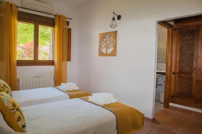 Cama o camas de una habitación en Finca La Sayuela