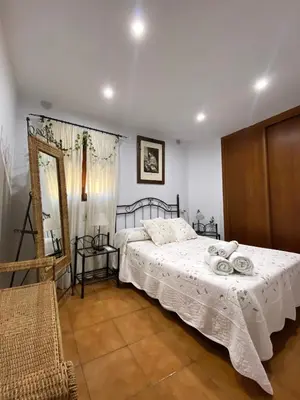 Cama o camas de una habitación en Casa Rural Fray Eloy
