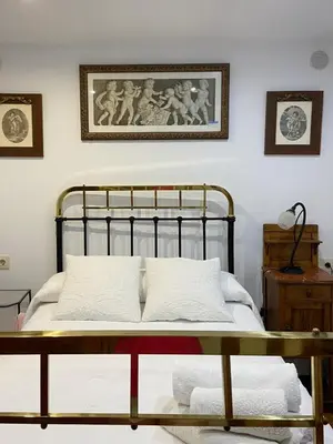 Cama o camas de una habitación en Casa Rural Fray Eloy