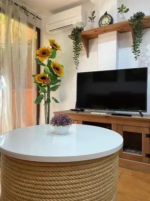 Una televisión o centro de entretenimiento en Casa Rural Fray Eloy
