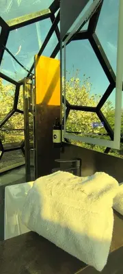 Cama o camas de una habitación en Glamping El Jardín De Las Delizias Valle Del Jerte