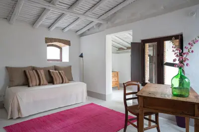 Cama o camas de una habitación en Finca El Azahar