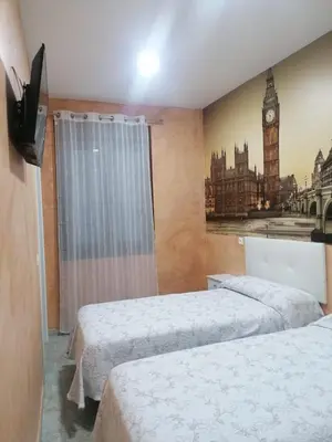 Cama o camas de una habitación en Hostal Restaurante Casa Isabel