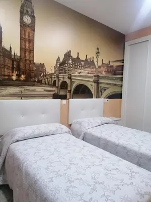 Cama o camas de una habitación en Hostal Restaurante Casa Isabel