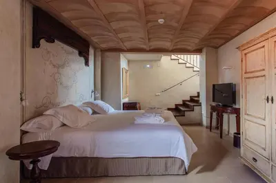 Cama o camas de una habitación en Aura del Jerte
