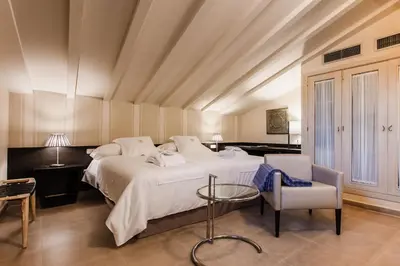 Cama o camas de una habitación en Aura del Jerte
