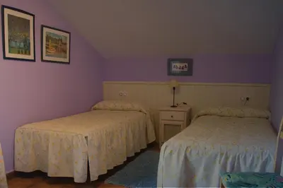 Cama o camas de una habitación en Casitas Del Huerto