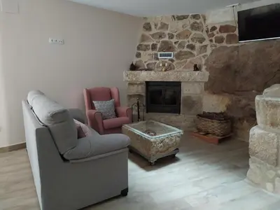 Zona de estar de La Lagareta de Olivia